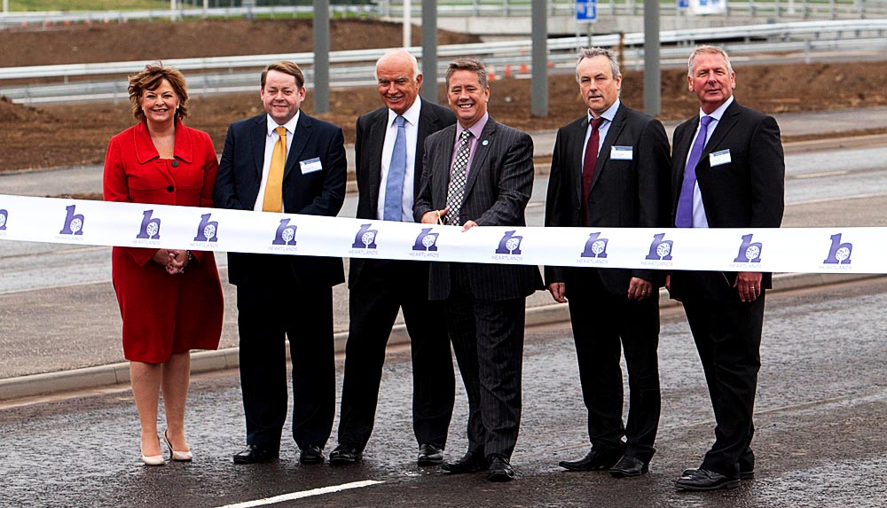 Junction 4a is officially opened by the Minister for Transport and Veterans, Keith Brown